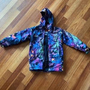 Youth Multi colored ski/snow jacket.